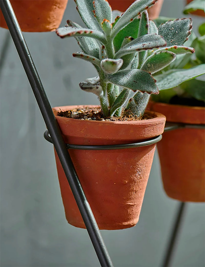 Nkuku Jara Terracotta Planter Stand - Terracotta & Iron