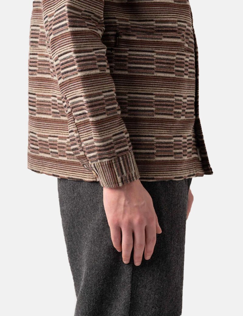 Kestin Rosyth Shirt Jacket - Grey Multi Jacquard