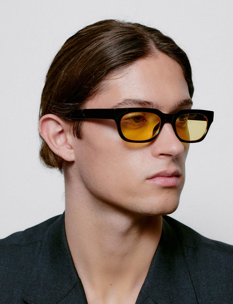 A. Kjaerbede Bror Sunglasses - Black/Yellow
