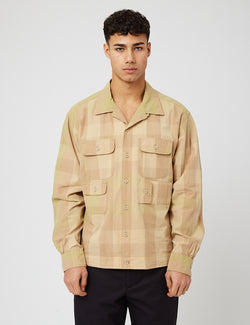 Engineered Garments Bowling Shirt (Cotton) - Khaki/Olive Green