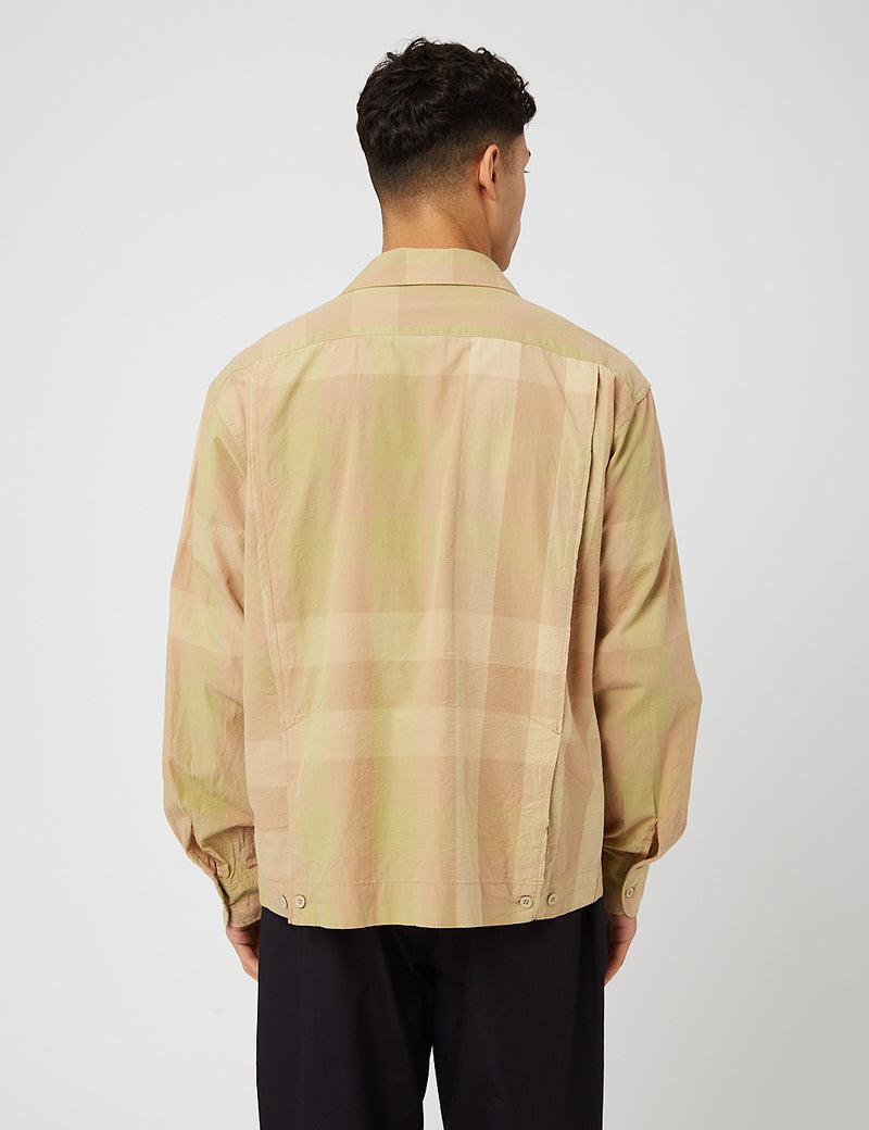 Engineered Garmentsボーリングシャツ（コットン）-カーキ/オリーブグリーン