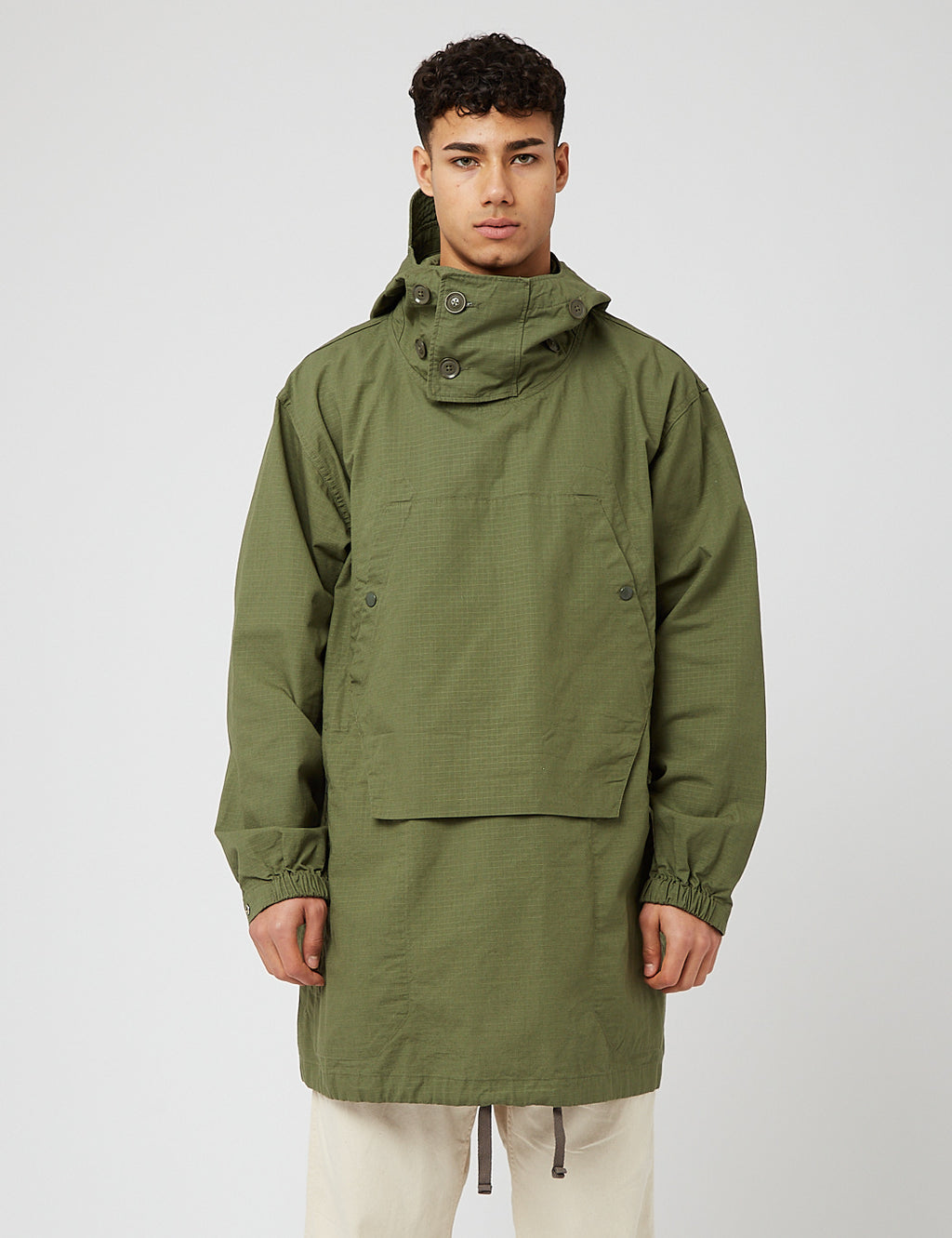 Engineered Garments Over Parka (Cotton Ripstop) - Olive Green