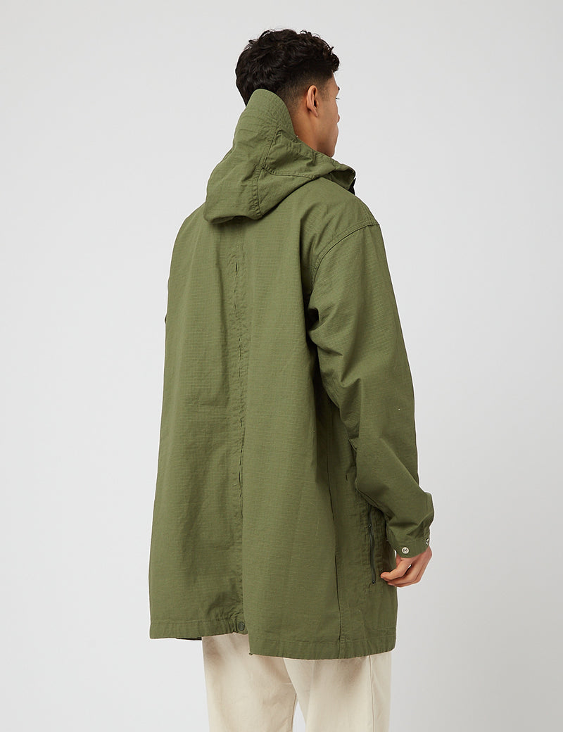 Engineered Garments Over Parka (Cotton Ripstop) - Olive Green