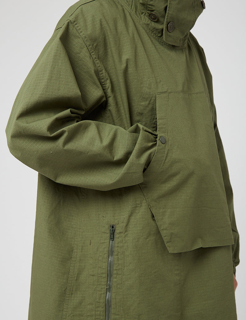 Engineered Garments Over Parka (Cotton Ripstop) - Olive Green