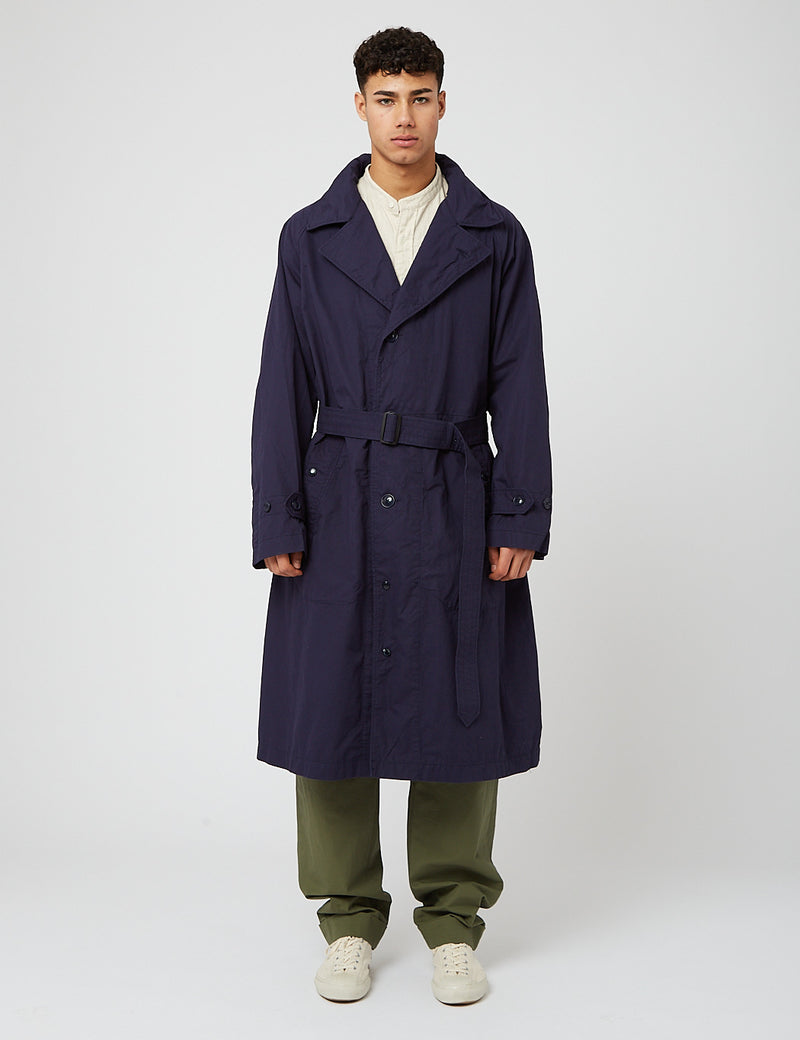 Engineered Garments Drizzler Coat（Duracloth）-ネイビーブルーIの 