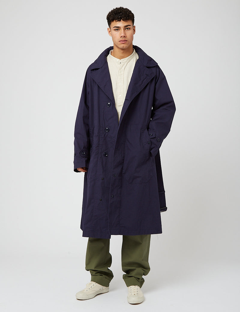 ENGINEERED GARMENTS  DRIZZLER COAT NAVY