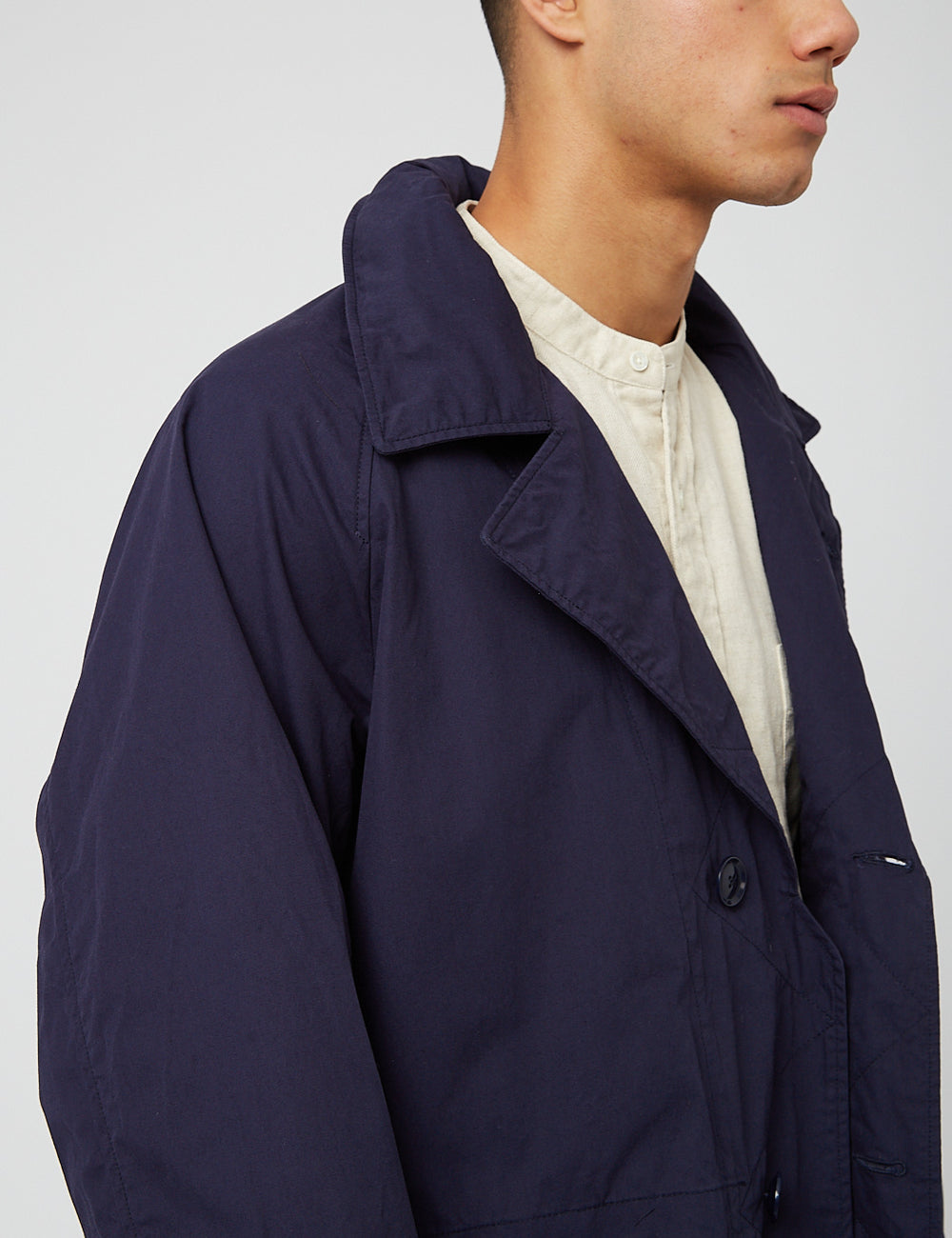 Engineered Garments Drizzler Coat (Duracloth) - Navy Blue I Article