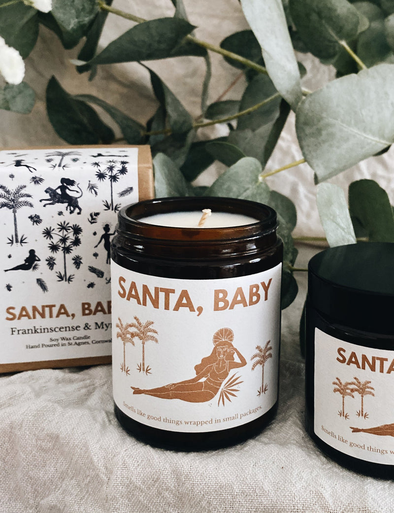 Les Boujies Santa Baby Candle (6oz) - Frankincense, Amber & Myrhh