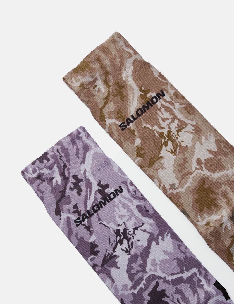 Salomon Relief Crew Socks (2-Pack) - Toasted Coconut/Quail