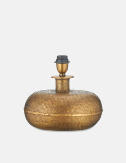 Nkuku Lumbu Lamp Base (Small) - Antique Brass