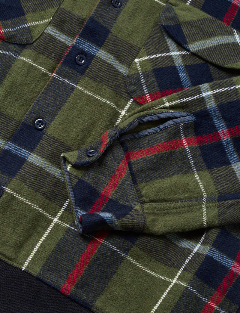 Engineered Garments Classic Big Plaid Shirt (Flannel) - Green/Navy Blue