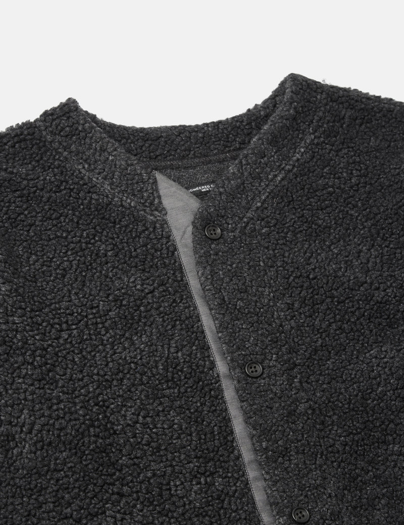Engineered Garments Strickjacke (zottelige Wolle) – Anthrazitgrau