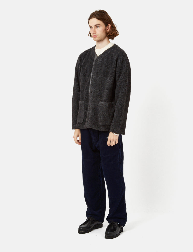 Engineered Garments Knit Cardigan (Shaggy Wool) - Charcoal Grey