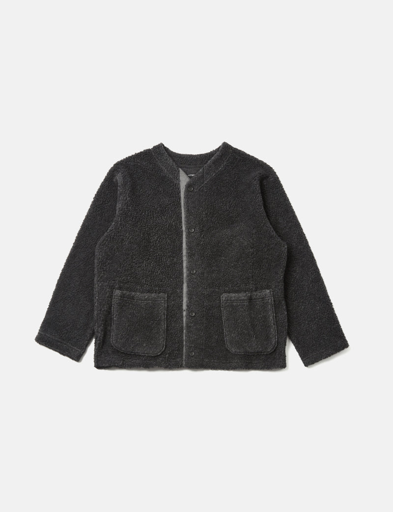 Engineered Garments Knit Cardigan (Shaggy Wool) - Charcoal Grey