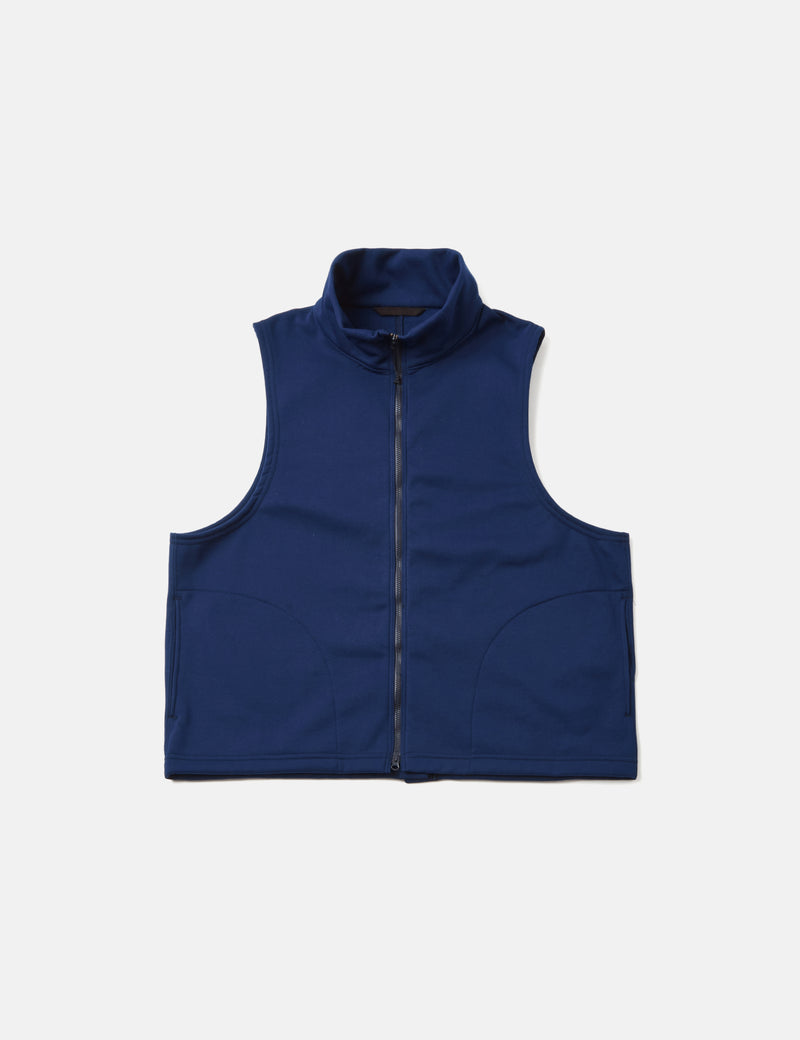 Engineered Garments High Mock Knit Vest (Fleece) - Navy Blue