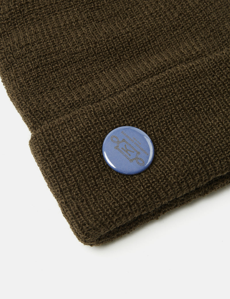 Engineered Garments Watch Cap Beanie Hat (Wool) - Olive Green