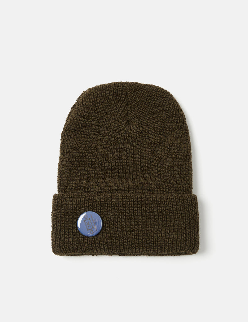 Engineered Garments Watch Cap Beanie Hat (Wool) - Olive Green