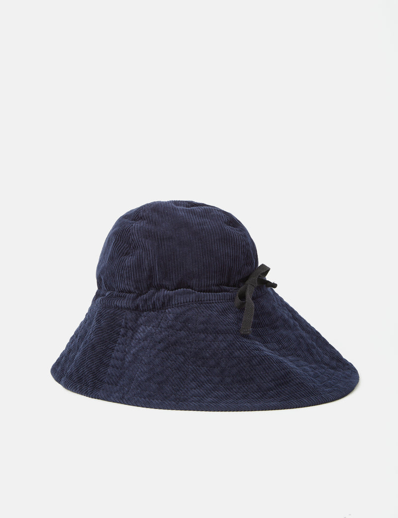 Engineered Garments Keeper Hat (8W Corduroy) - Dark Navy Blue