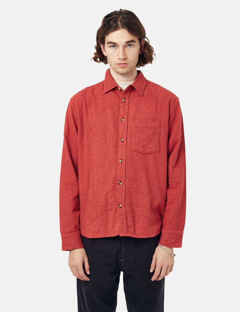 Corridor Recycled Flannel Shirt - Red