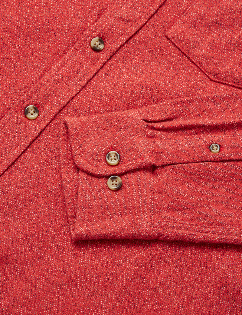 Corridor Recycled Flannel Shirt - Red