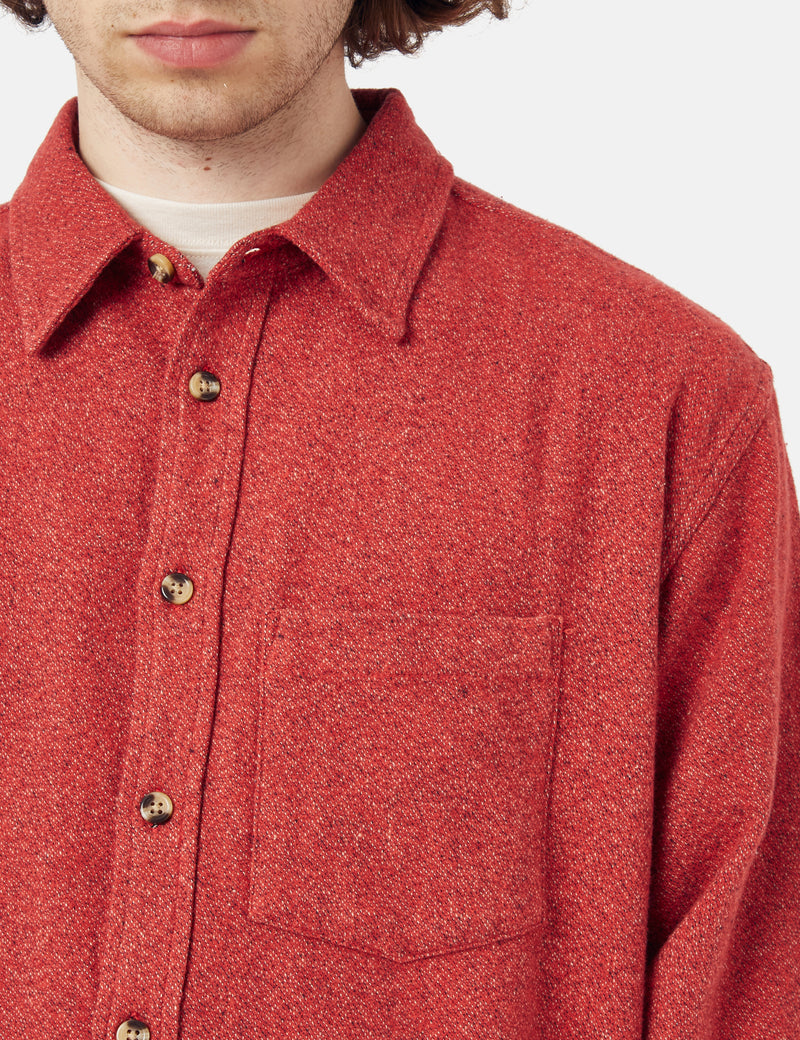 Corridor Recycled Flannel Shirt - Red