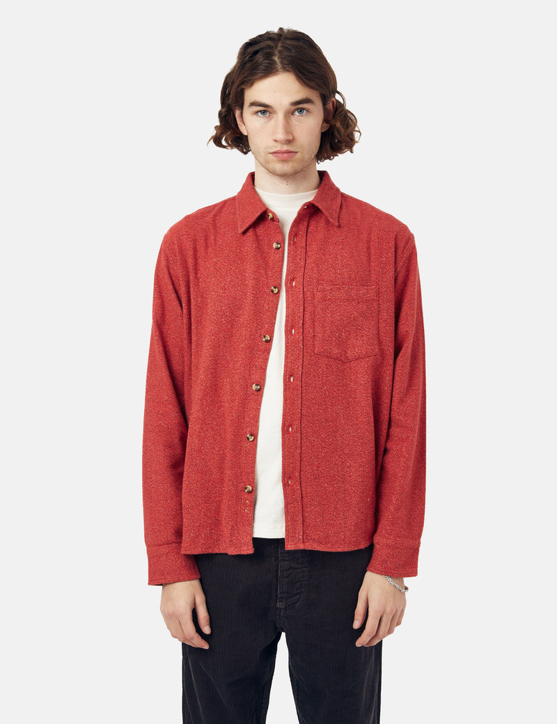 Corridor Recycled Flannel Shirt - Red