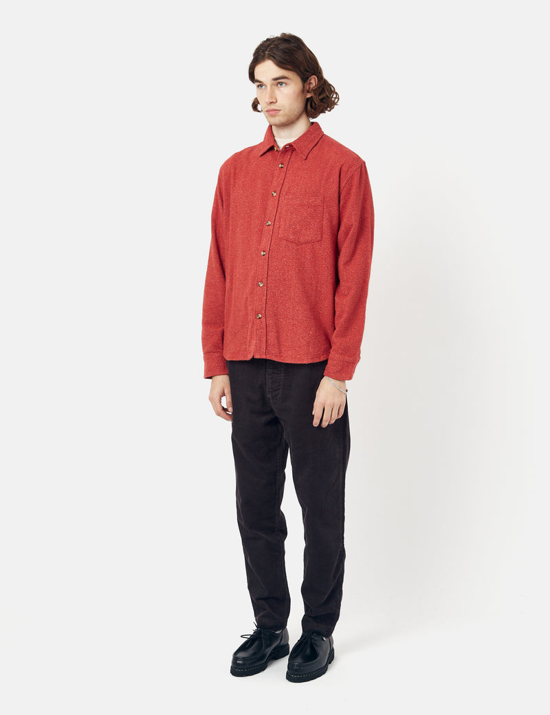 Corridor Recycled Flannel Shirt - Red