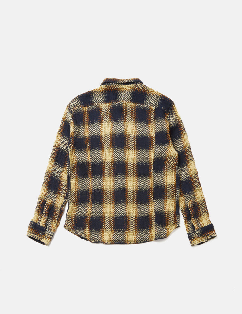 Corridor Macro Plaid Upstate Shirt - Navy Blue