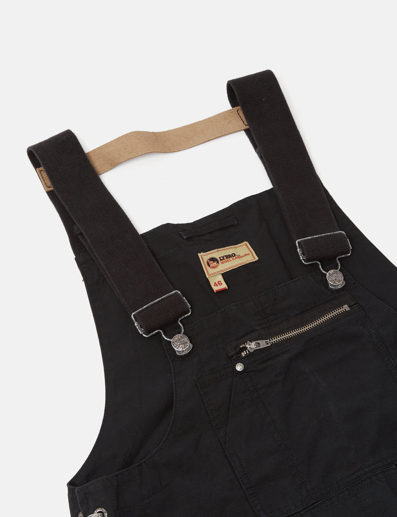 Nigel Cabourn Naval Dungaree (Relaxed) - Black
