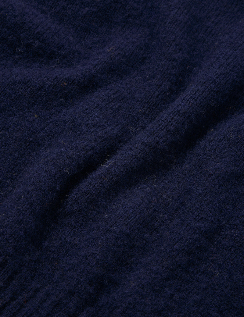 Bhode Lambswool ジャンパー (スコットランド製) - New Navy Blue