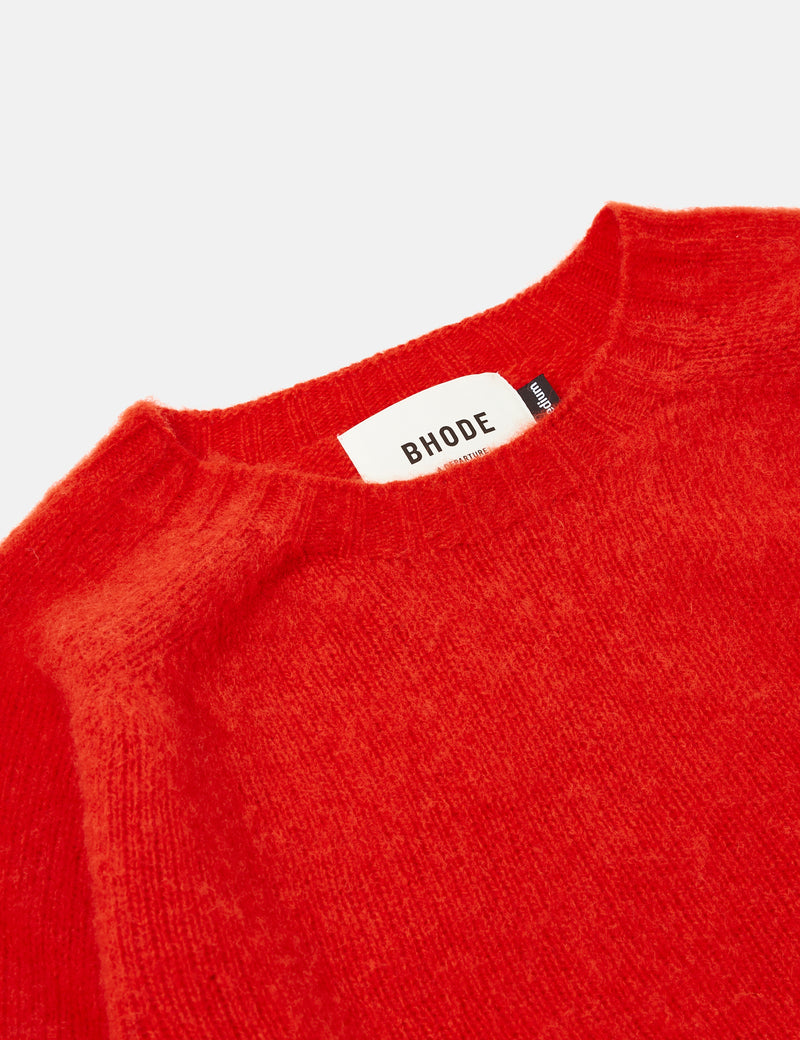 Bhode Supersoft Lambswool Jumper (Made in Scotland) - Scarlet Red