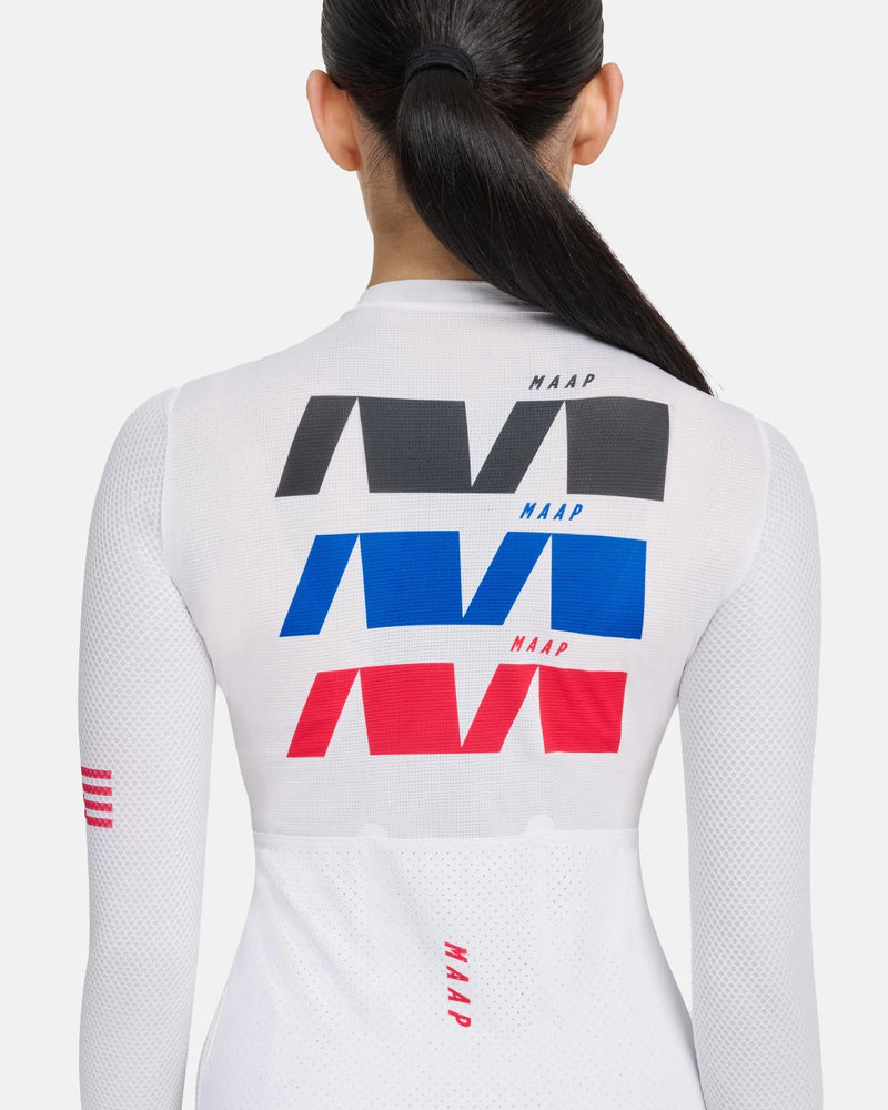 MAAP Womens Trace Pro Air Long Sleeve Jersey - White