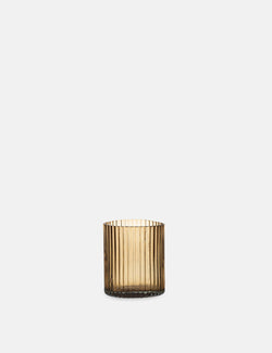 Nkuku Malana Kerzenhalter aus recyceltem Glas (klein) – Rauch