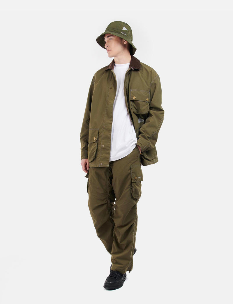 Barbour x And Wander Pivot Jacket - Olive Green