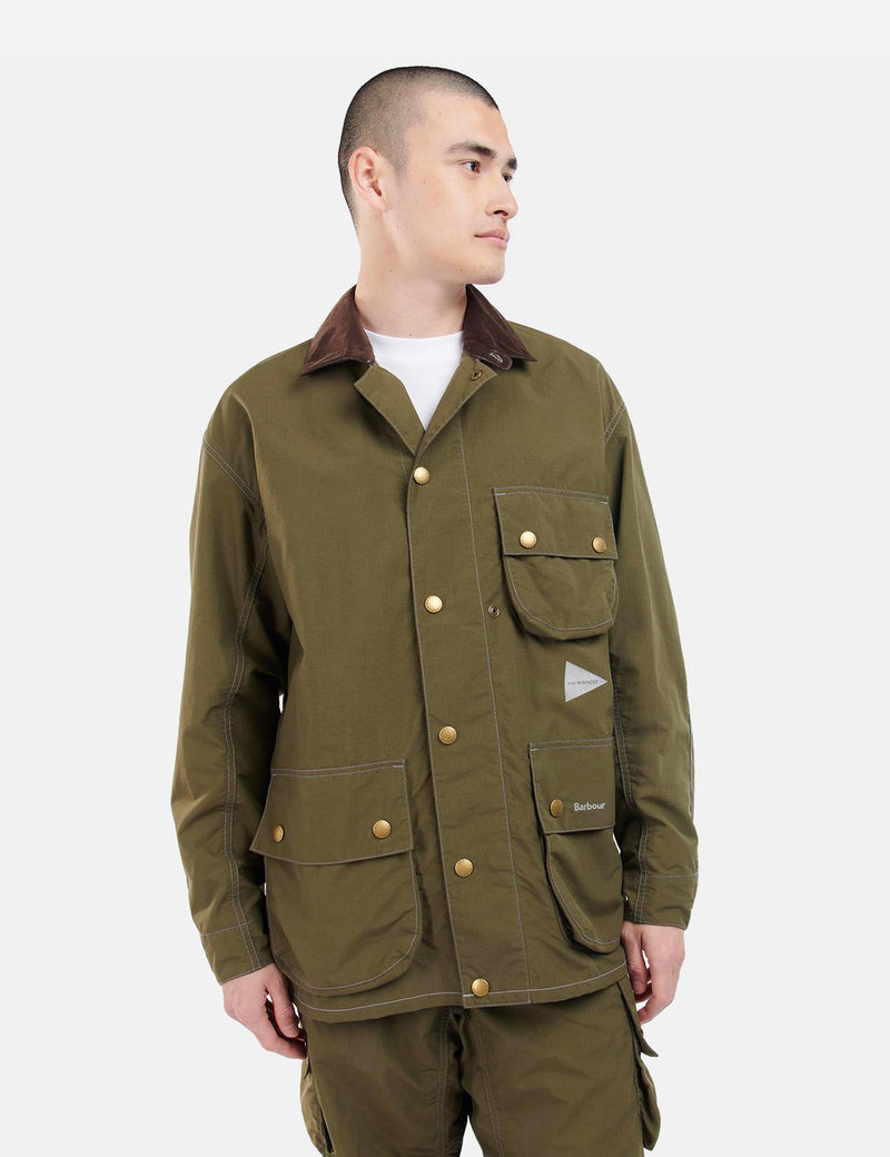 Barbour x And Wander Pivot Jacket - Olive Green