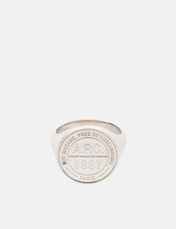 A.P.C. Stamp Ring - Silver