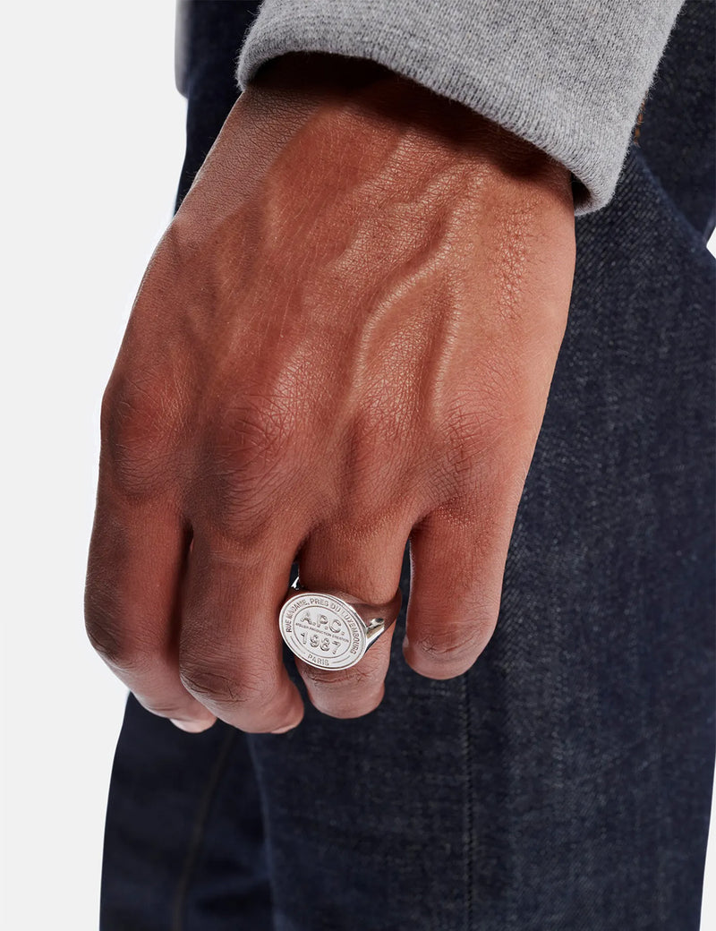 A.P.C. Stamp Ring - Silver