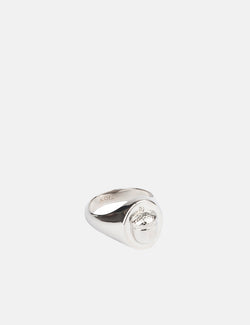 A.P.C. Chevaliere Acorn Signet Ring - Silver