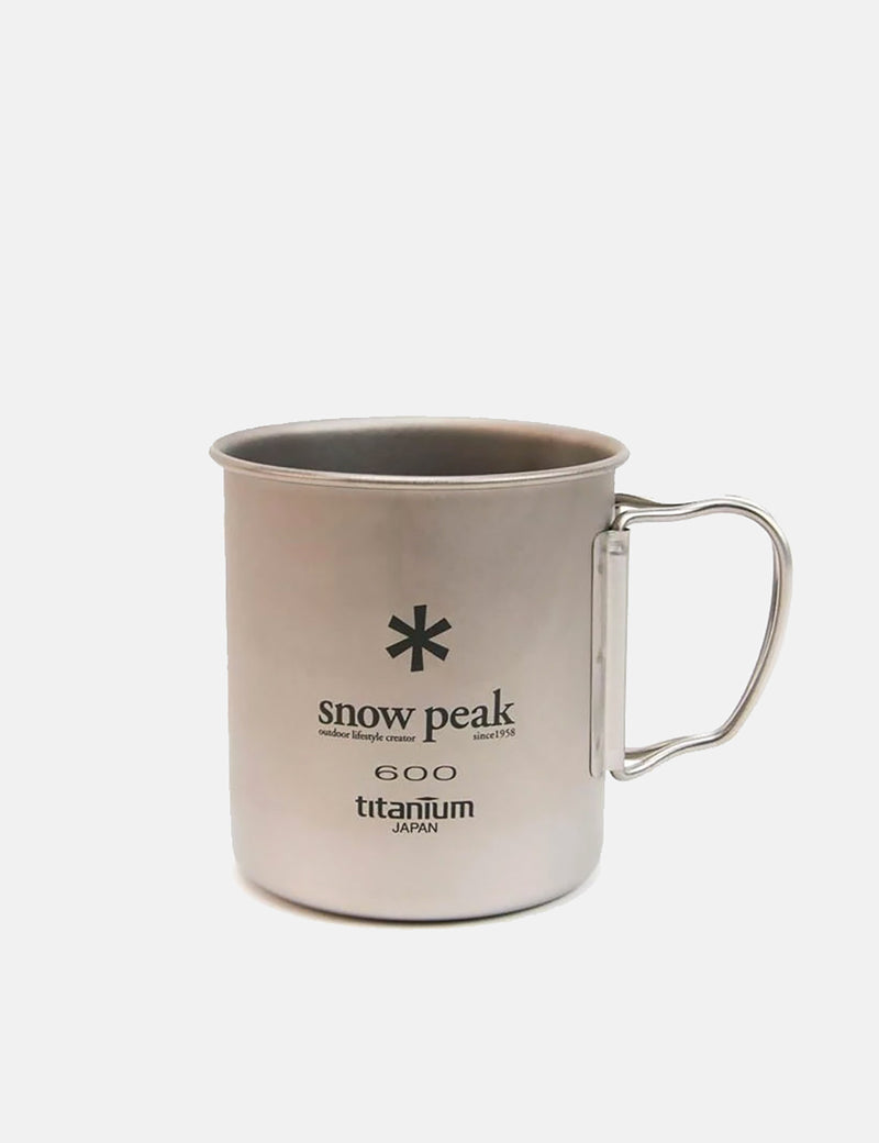 Tasse à paroi simple en titane 600 de Snow Peak - Gris