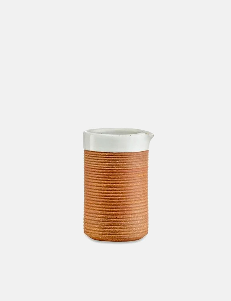 Nkuku Mali Ribbed Jug (Terracotta) - White