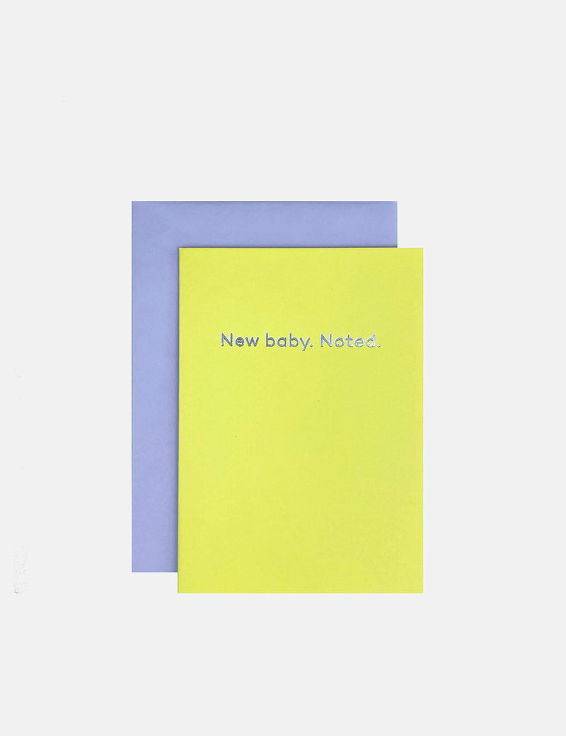 Mean Mail New baby. Noted - Card