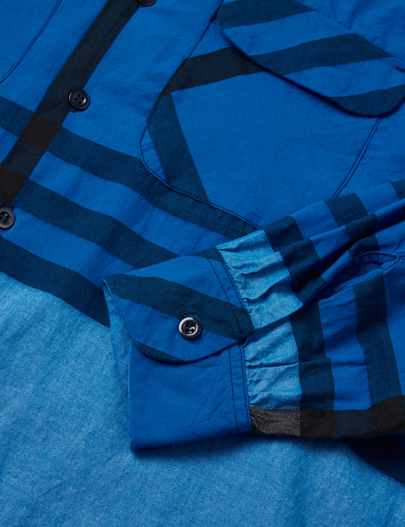 Engineered Garments Classic Shirt (Big Plaid) - Blue