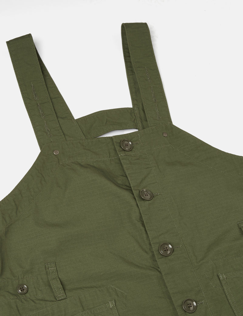 Engineered Garments Ripstop Overalls (Relaxed) - Olive Green