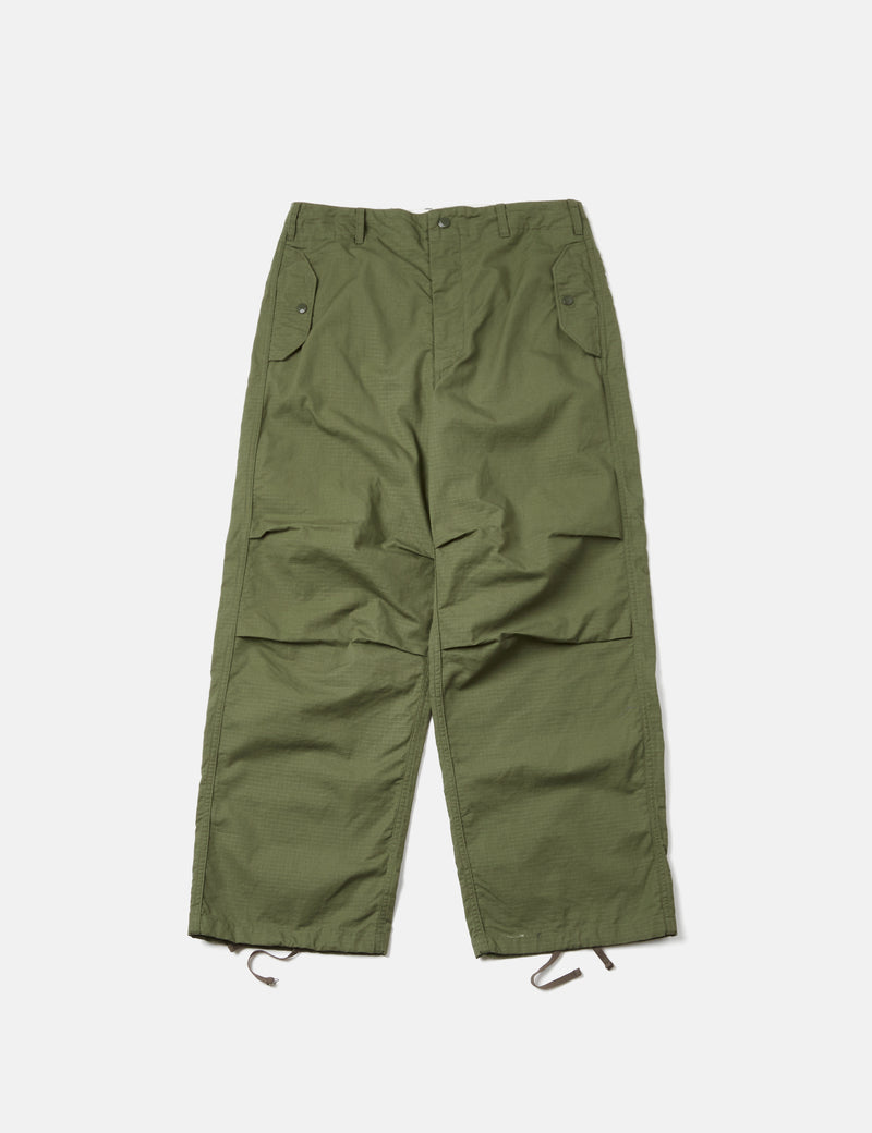 Engineered Garments Ripstop Over Pant (Relaxed) - Olive Green