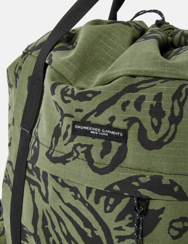 Engineered Garments UL 3 Way Bag (Floral Ripstop) - Olive Green