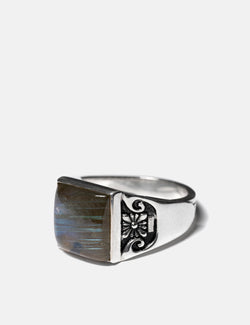 Maple Collegiate Ring (Blank) - Silver 925/Labradorite