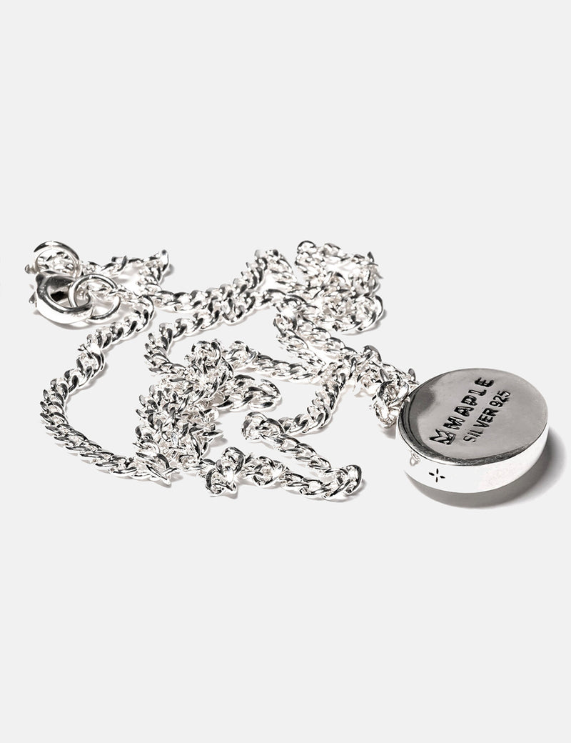 Maple Tubby Pendant + Curb Chain - Silver 925/Onyx