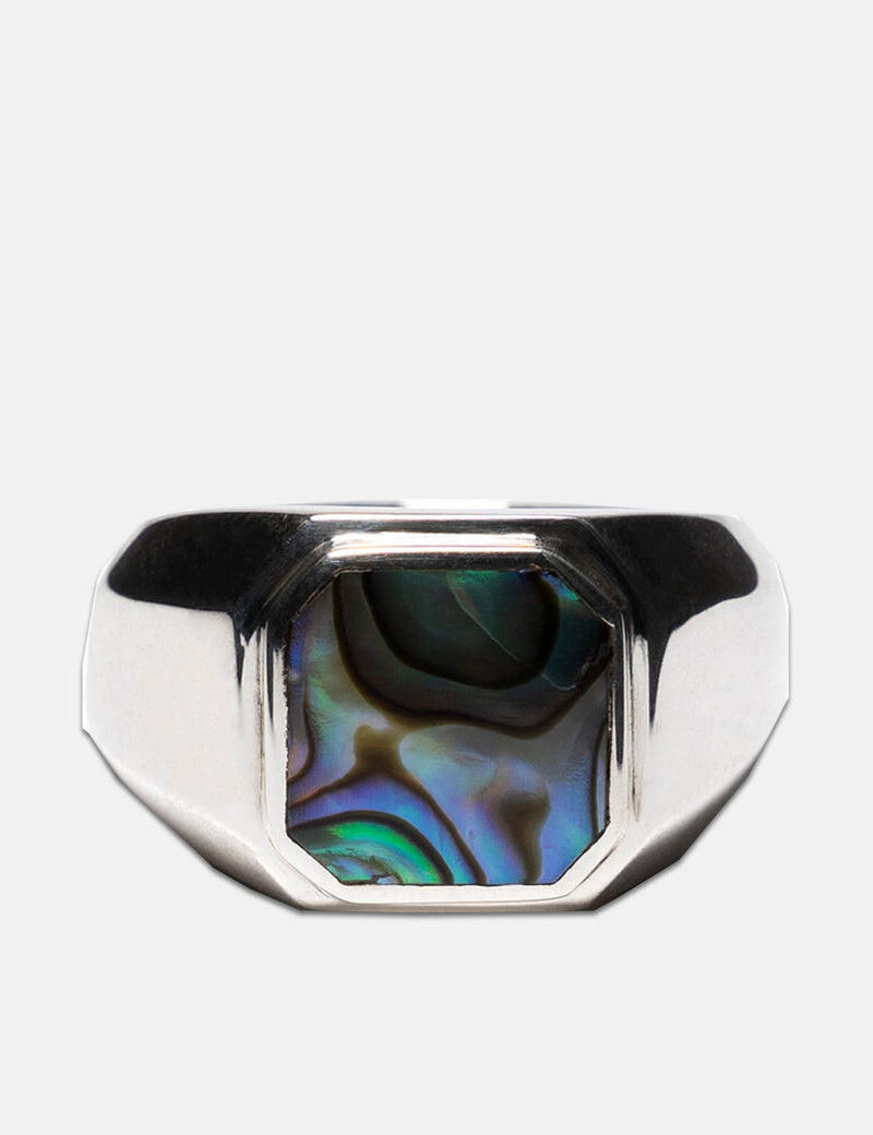 Maple Duppy Signet Ring - Silver 925/Abalone Shell