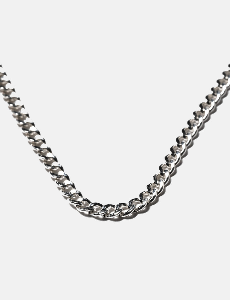 Maple Bar Curb Chain (Necklace) - Silver 925