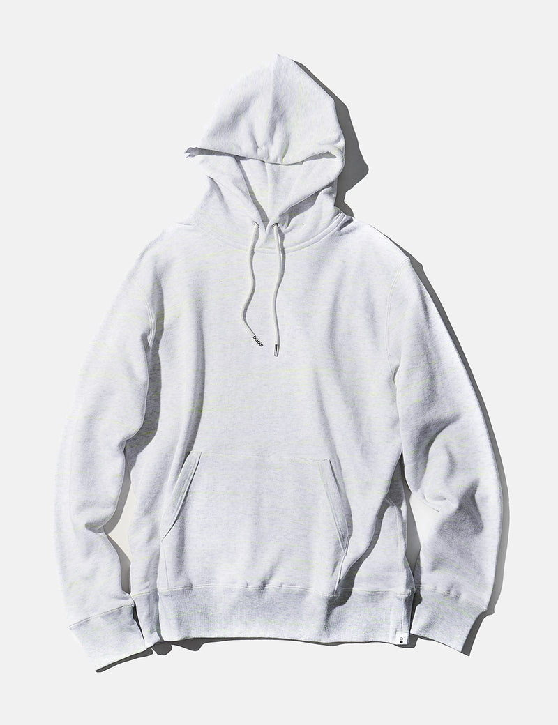 mocT Loopwheel Neon Script Hoodie - Grey/Neon Yellow